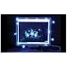 Snow White USB Powered 15 Snowflake LED Lights, Clear Blue