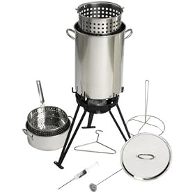 Outdoor Gourmet 30 Quart Professional Grade Ultimate Outdoor Cooking Set, Stainless Steel by 