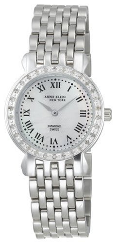 Anne Klein New York Women's 12-1829WMSB Silver-Tone Diamond Accented Watch
