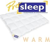 Daunendecke PRO SLEEP warm, 4x6 Karos, 155x200 cm, 1100 gr