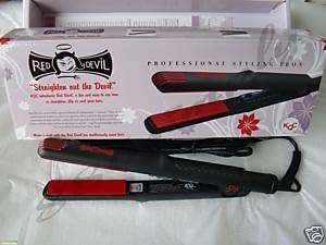 USED-Kqc Red Devil Tourmaline Ceramic Flat Iron