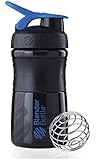 BlenderBottle SportMixer 20-ounce, Black/Blue