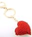 Gorgeous Red Puff Heart Crystal Key Chain Trinket Box Locket Unique Great Gift