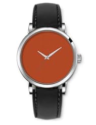 SPRAWL Aanalog Fashion Series Silver Ladies Watches of Genuine Black Leather Strap,Unique Wrist Watch for Women Girls Designed with Red diamonds set