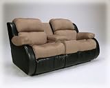 Presley- Two Tone Cocoa Reclining Loveseat