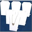 6 White Leather Necklace Pendant Chain Earring Display Stands