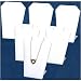 6 White Leather Necklace Pendant Chain Earring Display Stands