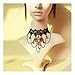 Red Beads Flower Link Popular Girl Gothic Lolita Black Lace Collar Choker Necklace