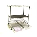 Seville Classics Heavy-Duty Office Utility File Cart, Chrome