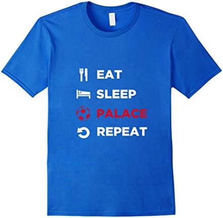 Men's Eat Sleep Palace Repeat - Crystal Palace Fan Shirt XL Royal Blue