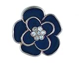 Geneva Women's Navy Blue Flower Ring Watch