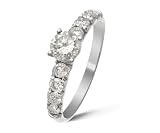 Ariel 18ct White Gold 1ct Certified Diamonds Shoulder Set Engagement Ring- Size K Ariel 18ct White Gold 1ct Certified Diamonds Shoulder Set Engagement Ring- Size K