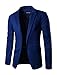 uxcell Men's Notched Lapel Button Slim Fit Casual Lightweight Sport Coats Blazer 42 Blue