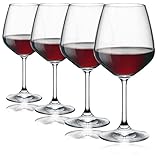 Paksh / Bormioli Rocco Restaurant Red Wine Glasses Set of 4 | Dishwasher Safe | 18 oz