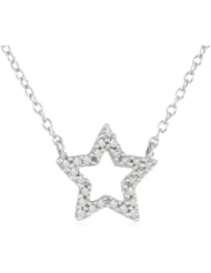 Adina Reyter Sterling Silver Pave Diamond Tiny Star Necklace