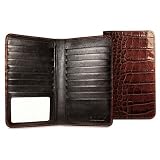 Jack Georges Croco Collection Breast Secretary Mens Wallet