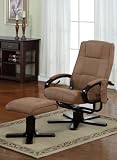 2-Pcs Massage Recliner chair Set (Microfiber Plush) 8 Vibrating motors (light brown color)