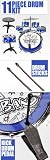 11pc Kids Boy Girl Drum Set Musical Instrument Toy Playset Bue