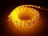 18Ft Brilliant Amber LED Rope Light; 1.0Spacing