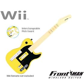 Click here to buy Wii Frontman Wireless Guitar - Yellow .