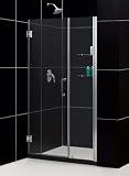 DreamLine SHDR-20457210S-01 Unidoor Frameless 45â-46â Adjustable Shower Door with Glass Shelves, Chr