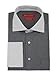 Gino Valentino Mens Stripe Dress Shirt Cotton Spread Collar French Cuff