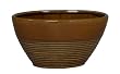 Gloss Brown Ceramic Oval Vase/Planter - 11.75" wide x 5.75" deep x 6.25" tall