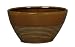 Gloss Brown Ceramic Oval Vase/Planter - 11.75" wide x 5.75" deep x 6.25" tall