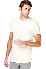 Short Sleeve Ribbed Thermal Vest with Wool