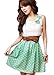 Asoidchi Ladies Scoop Neck Sleeveless Lace Upper Detail Casual Dress