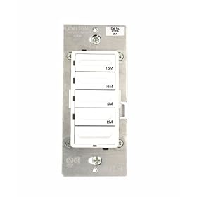 Leviton LTB15-1LZ Decora 15/10/5/2 Minute Electronic Timer Switch, White/Ivory/Light Almond