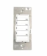 2-5-10-15 Minute Countdown Timer Switch, Preset, Decora 1800W Incandescent/20A Resistive-Inductive 1HP, White/Ivory/Light Almond, LTB15-1LZ
