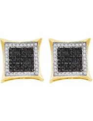 10KT Yellow Gold 0.50 CTW Diamond Micro Pave Earring