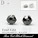 �y DIAMOND WORLD �z PT900�@���[�Y�J�b�g�@�u���b�N�_�C�������h�@�s�A�X 0.2ct�@�y�i���ۏ؏��t�z�y6�{�܃^�C�v�z