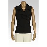 Denim Look Knit Motorcycle Vest by Bianca Nyg�rd