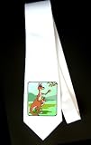 Party Decoration Necktie with kangaroos, australia, animals, apple, feeding, fruit