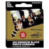 Pioneer Photo Corners Self Adhesive, 250/Pkg, Black
