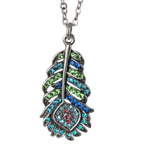 Josephine Wall Spirit of Flight Peacock Necklace (Silvertone) By Kirks Folly