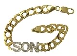 Gold Plated Silver Cubic Zirconia Set Son Bracelet