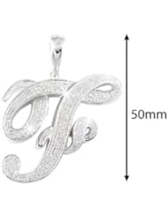 1.65 Carat Initial F diamond pendant in 10k White gold