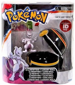 Tomy Pokemon Clip N Carry Pokeball Mewtwo Figure And Pokeball