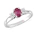burmese1  - 14k White Gold Burmese Ruby and Diamond Ring