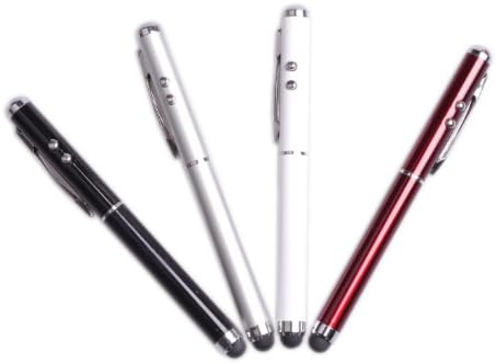 Einzige 4x Capacitive Stylus Touch Pen with Laser Pointer and LED Light Button luminous - (Red, White, Silver, Black) for LG Nexus 5 Nexus 4 Lumia 520 1520 720 920 625 Sony Xperia Z1 Xperia Z Apple iPhone 2G 3G 3GS iPhone 4 iPhone 4S iPhone 5 5S 5C iPad 2 3 4 iPad air iPad mini Samsung Galaxy S4 S3 S2 Note 2 Note 3 galaxy Fame galaxy S Duos S4 Mini S3 Mini i8190 i9190 i9500 i9300 Tab 2 P5100 P5110 Samsung Galaxy Tab P7500 P7510 Galaxy Tab P7501 P7511 Galaxy Tab P7100 P7300 P7310 P1000 P1010 P3100 P3110 Asus Transformer Book T100TA Lenovo A2107A A2109A Asus Transformer Eee Pad TF300 Acer Iconia B1 A510 A511 A700 HTC ONE M7 HTC One Mini HTC one Max Amazon Kindle Fire HDX Xperia SP LG Optimus L3 L5 L7 L9 L7 II L5 II E460 L3 II LG G2 Asus MeMO Pad 10 ME102A HP Slate 7 Acer Iconia A3-A10 Samsung Galaxy Note 10.1 2014 LG G Pad 8.3 Asus Fonepad 7 ME372CG Lenovo IdeaPad Yoga Tablet Acer Iconia B1-A71