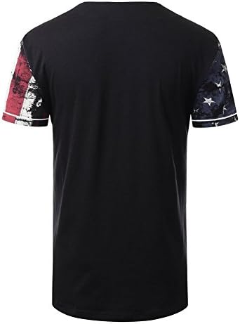 HongPing® Mens Hipster Hip Hop Button-Down Baseball Jersey Short Sleeve Shirt--AMTS (S, AMTS287_BLACK)