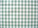 THE TABLECLOTH SHOP Green Gingham Vinyl Tablecloth Table Cover 2 Metres