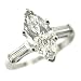 Vintage Platinum Marquise Diamond Engagement Ring, circa 1950s