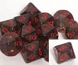 Translucent 16mm Polyhedral Smoke/red d10 Dice