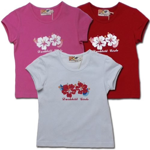 雛菊 ハイビスカスの短袖Tシャツ（濠Du）