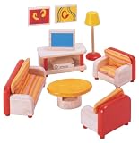 Pintoy Dolls House Wooden Accessory set - Living Room