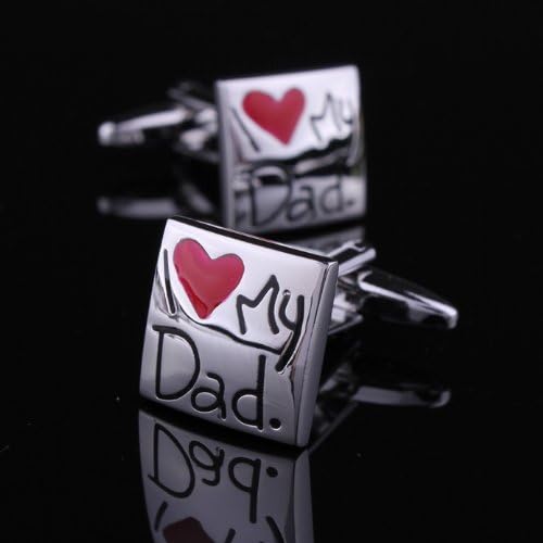 NexgenCover I Love Dad Cufflinks Hero Cuff-links Red Black Cufflinks (I Love My Dad)